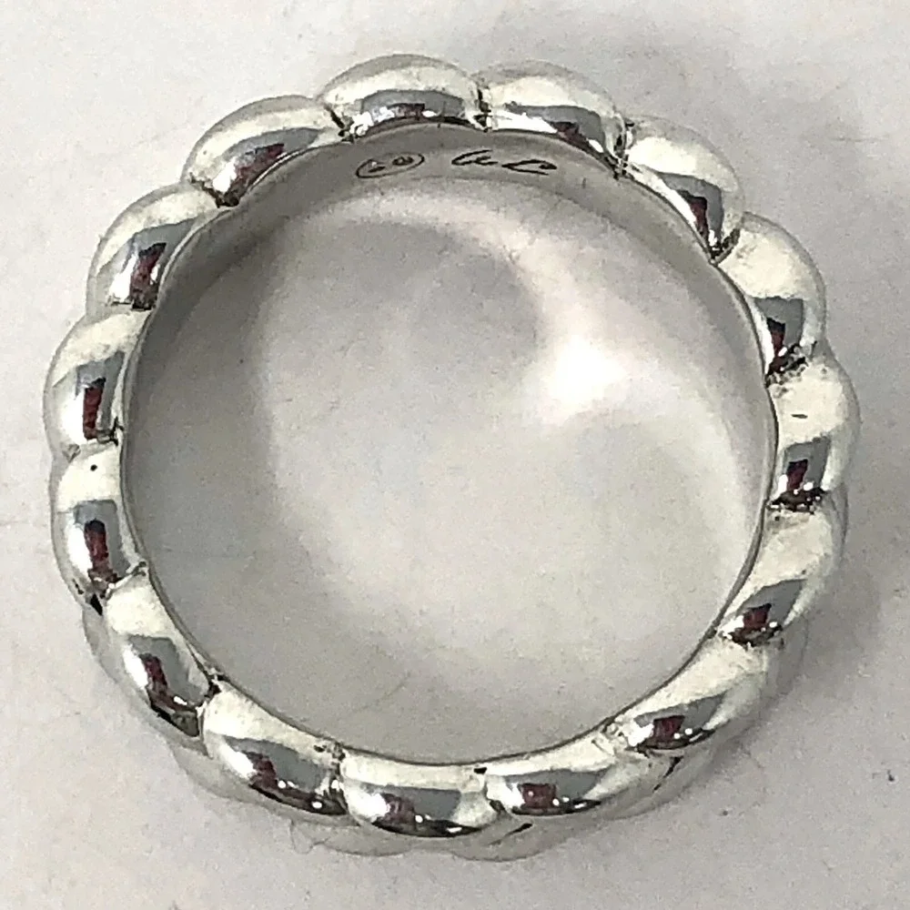 Simple Braided Ring Band Sz 6 Aluminum Arthur Court Signed Jewelry